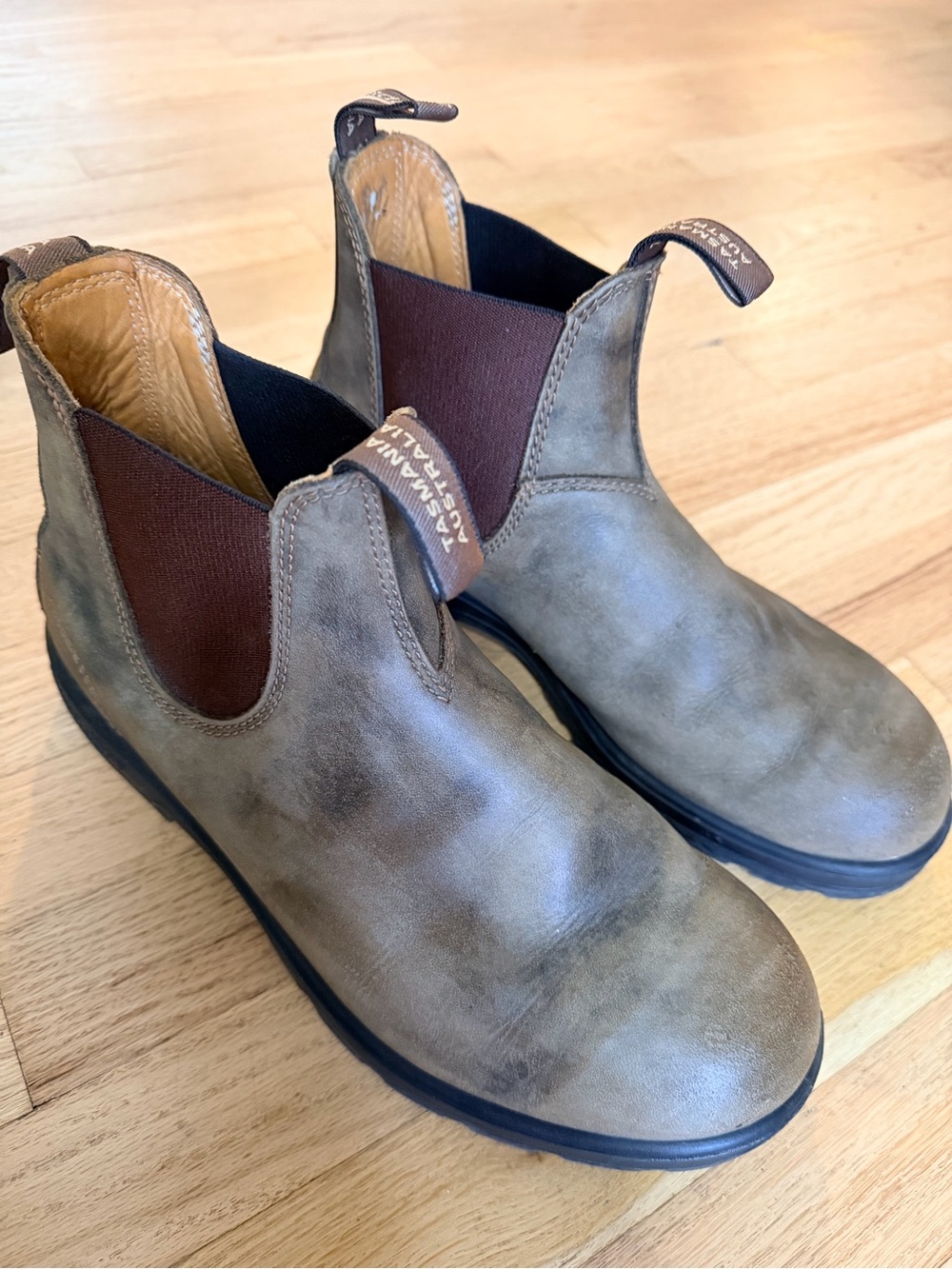 Brown Leather Blundstone boots au9